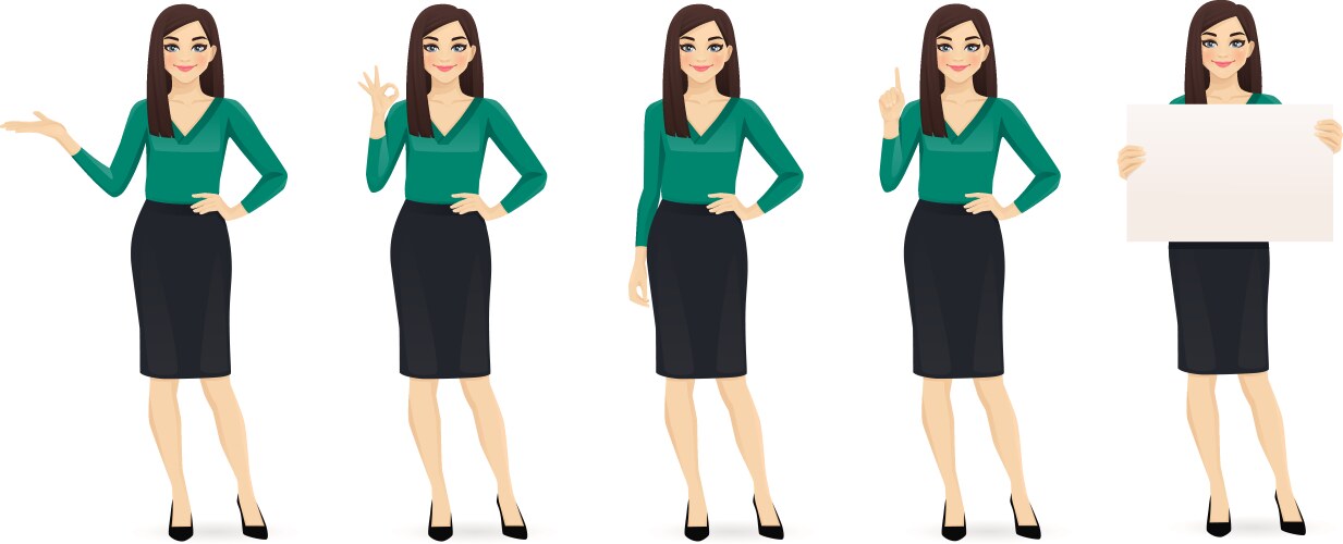 Casual business woman vector image