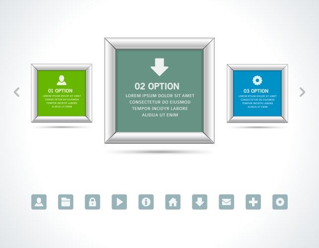 interactive digital user interface workflow vector image