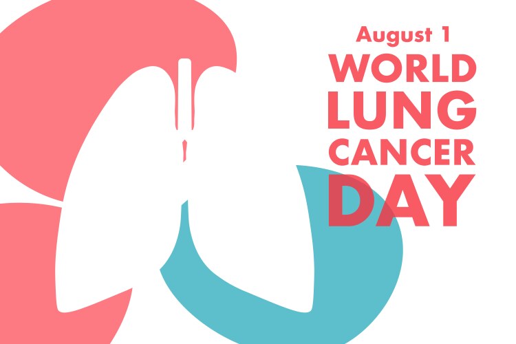 World Lung Cancer Awareness - August 1 Vector Image