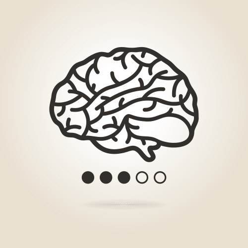 Outline of human brain Royalty Free Vector Image