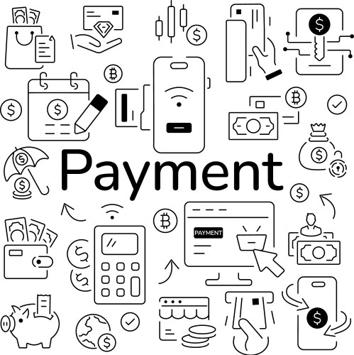 Virtual payment Royalty Free Vector Image - VectorStock