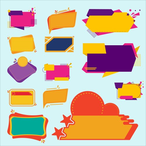 Modern shape collection vector image