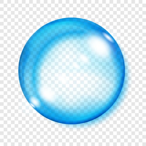 transparent light blue sphere vector image