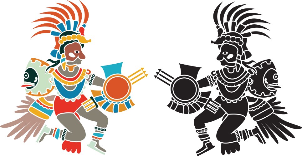 Aztec set Royalty Free Vector Image - VectorStock