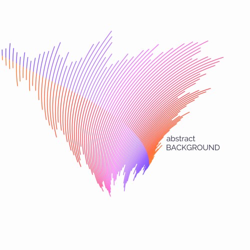 Abstract element with dynamic lines vector image