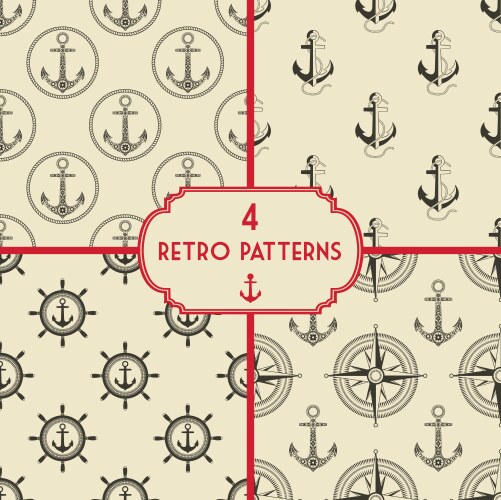 Anchor pattern set vector image