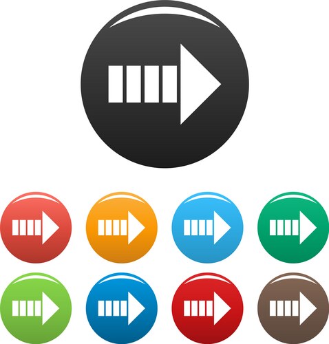 Arrow icons set simple – Royalty-Free Vector | VectorStock