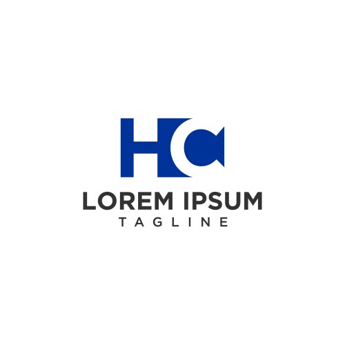 HC Negative Space Brand Logo vector image