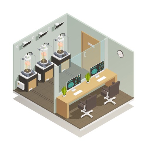 Isometric medical room laboratory Royalty Free Vector Image