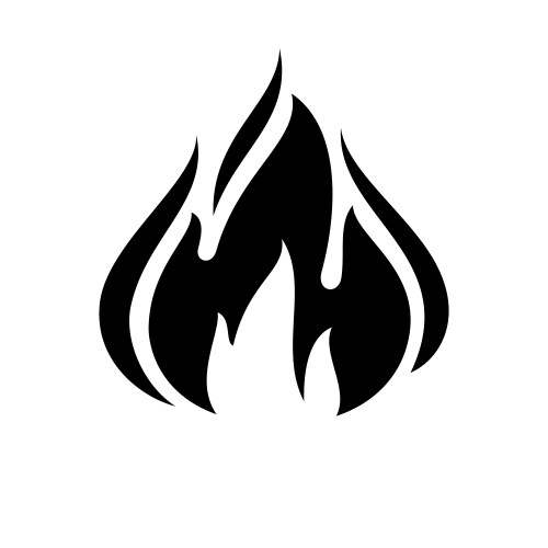 Fire flame icons of silhouettes symbol Royalty Free Vector
