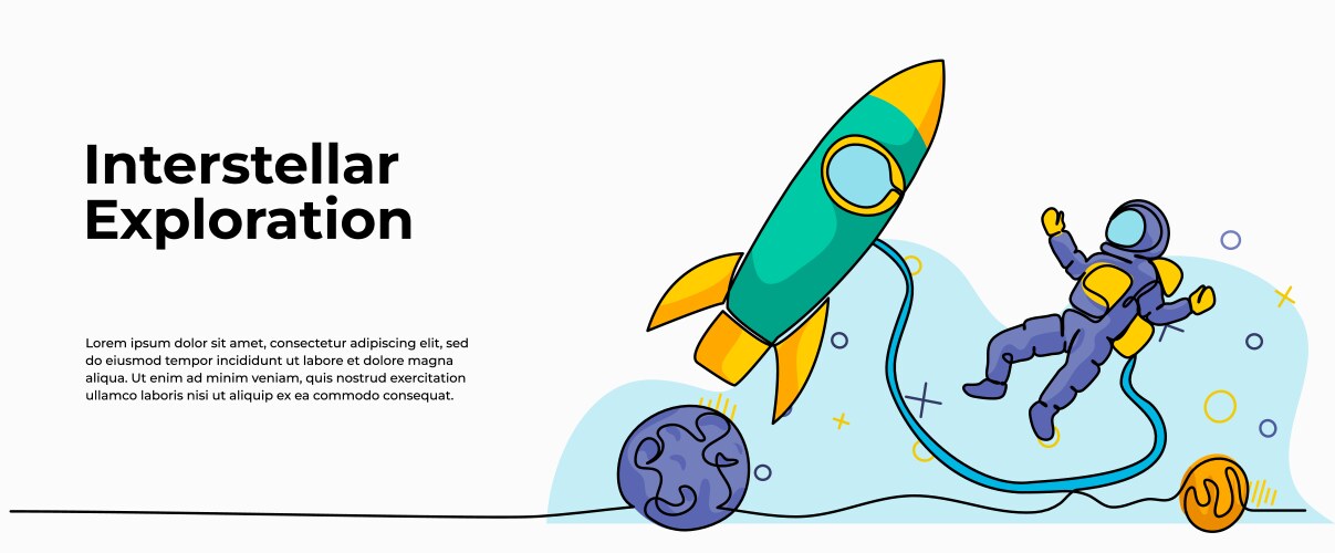 Space exploration modern flat Royalty Free Vector Image