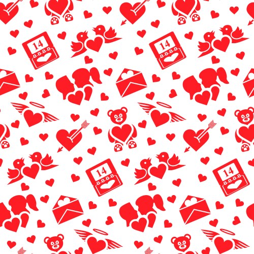 Hearts love theme valentines day seamless pattern Vector Image
