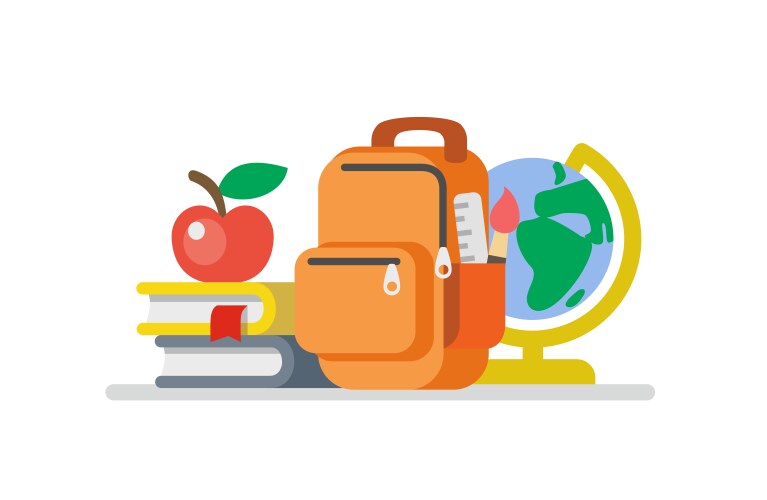 School flat design vector image