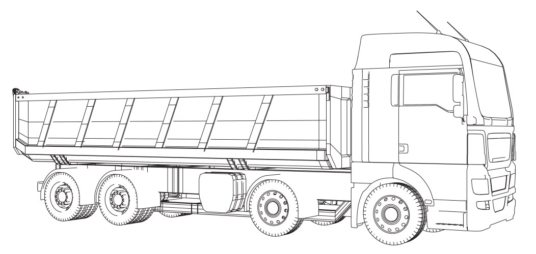 Sketch drawing of truck Royalty Free Vector Image