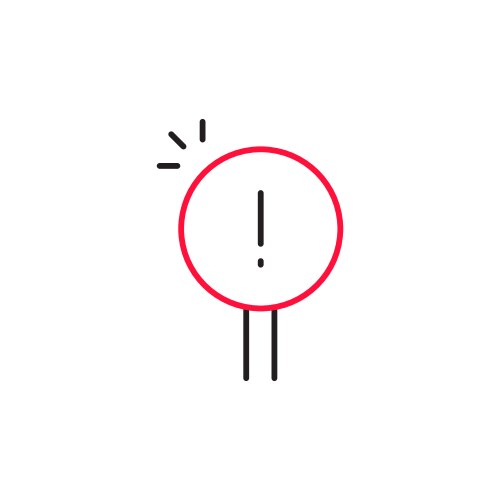 alert risk sign line icon caution warning vector