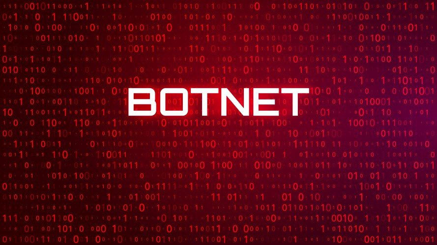 Cybersecurity Botnet Attack Red Code vector image