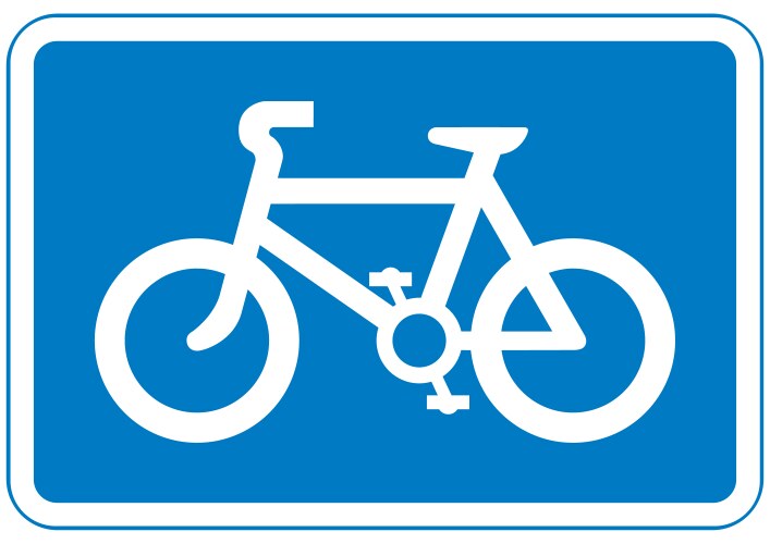 cycle route vector image