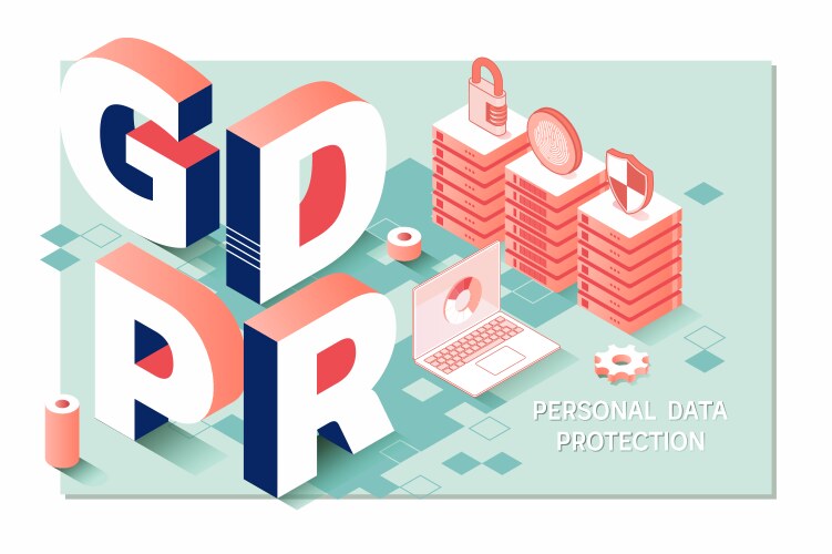 General data protection regulation gdpr concept Vector Image