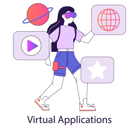 Ar and vr2 flat Royalty Free Vector Image - VectorStock