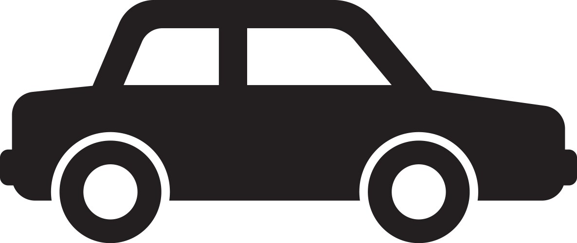 Simple car silhouette symbol vector image