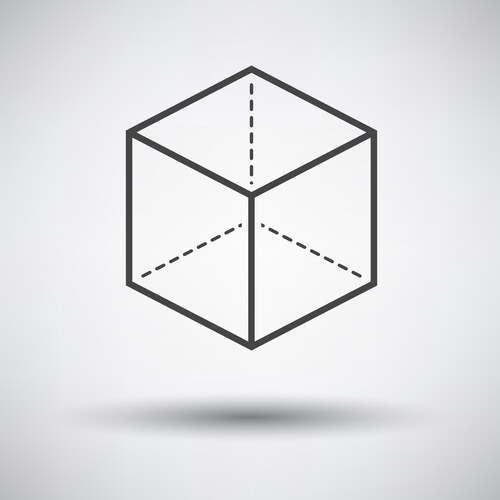 3d cube doodle Royalty Free Vector Image - VectorStock