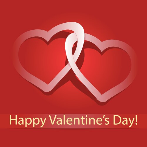 Two loving hearts Royalty Free Vector Image - VectorStock