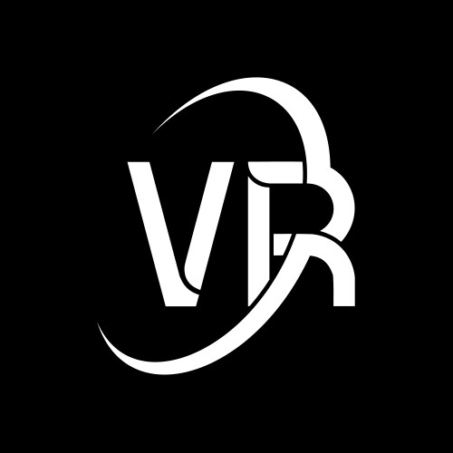 Vr letter logo design initial letters Vector Image