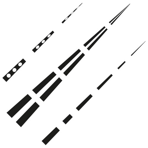 Dynamic speed lines abstract motion pattern white vector image