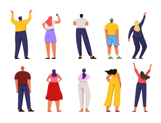 People generations of different ages man woman Vector Image