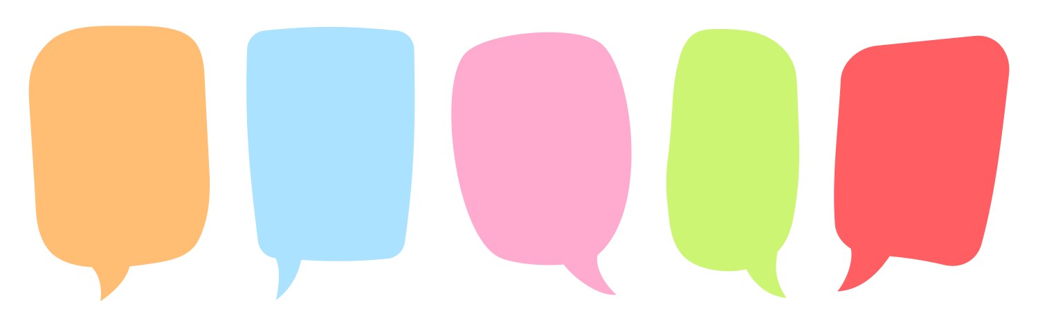 Colorful Comic Style Speech Bubbles Collection Vector Image