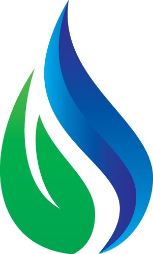 Abstract leaf water ecology logo image Royalty Free Vector