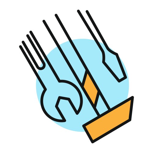 Building line icon color symbol in simple style vektorbild