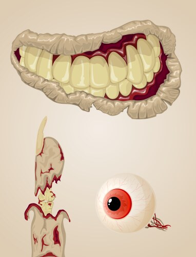 Body parts zombie Vector Image