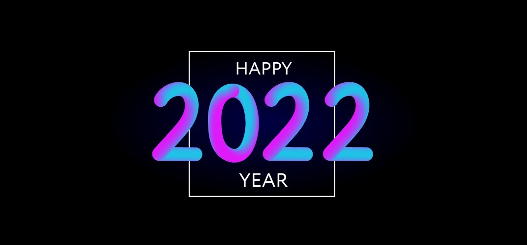 Happy new year 2021 2022 design 3d modern vector image