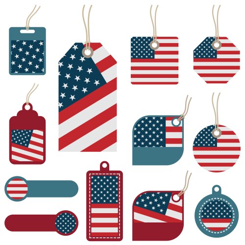 usa tags vector image