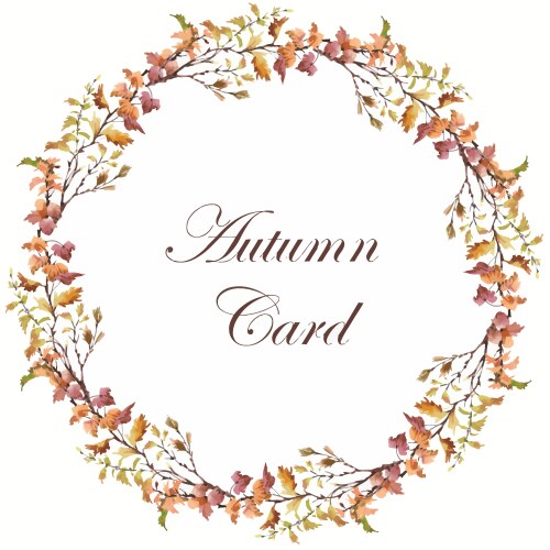 Wedding or birthday card floral frame watercolor Vector Image