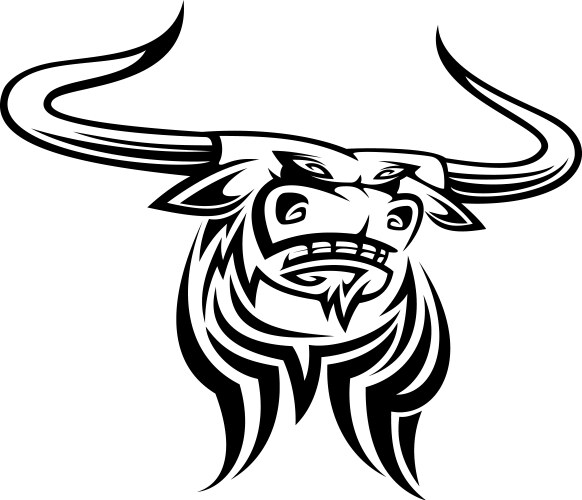 Angry black bull mascot Vector Image