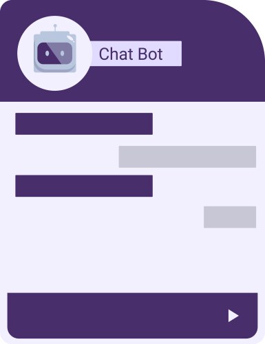 Chat bot software application displaying vektorbild