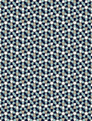 blue moroccan motif tile pattern vector image