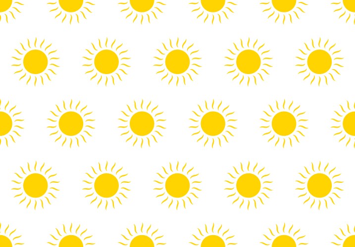 Sun seamless pattern spring and summer vector image