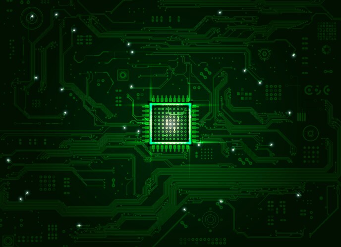 Digital cpu Royalty Free Vector Image - VectorStock