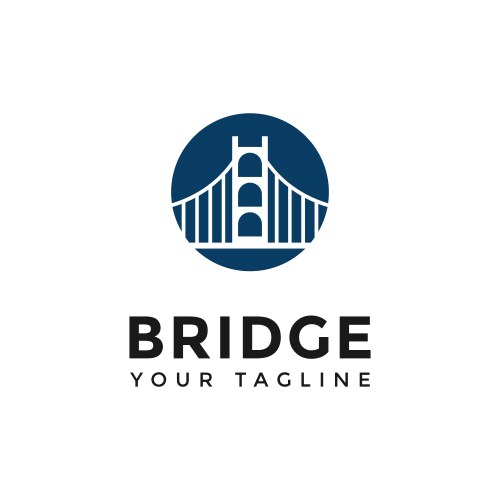 Arch Bridge Structure Icon Construction Pillar Vector Image