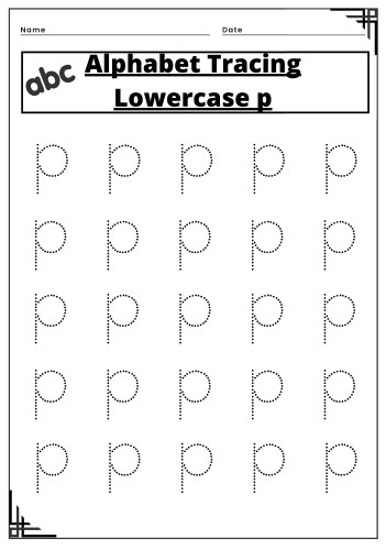 Alphabet a Z Tracing Worksheet Vector Images (over 1,000)