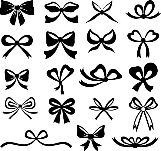 Bow decor Royalty Free Vector Image - VectorStock