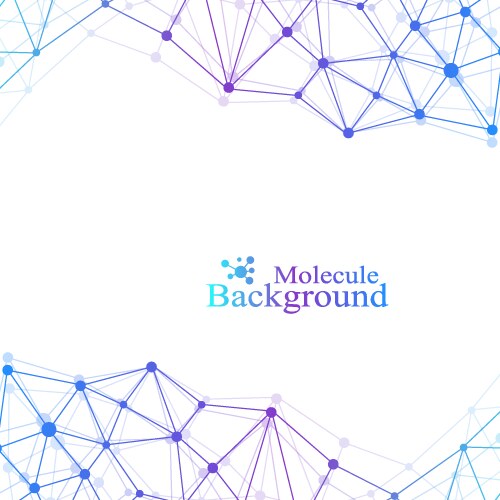 Geometric graphic background molecule Royalty Free Vector