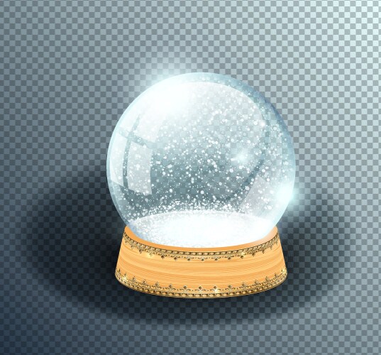 Snow globe empty template isolated Royalty Free Vector Image
