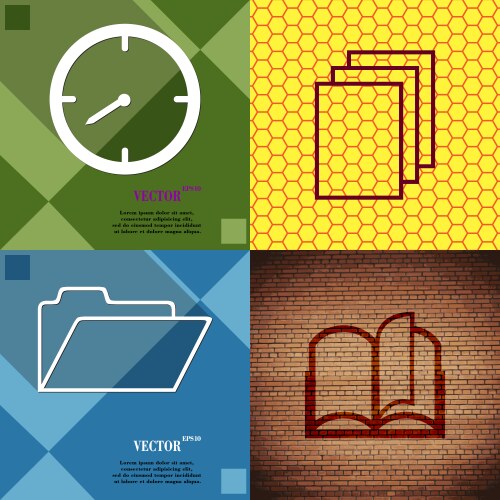 Set of abstract backgrounds with different web Vector Image