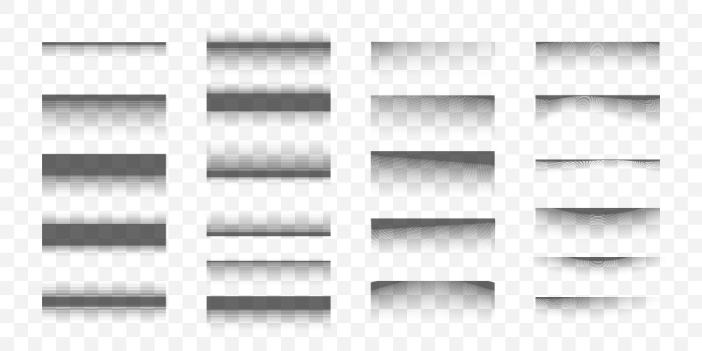 Realistic soft shadows for web design ui mockups vector image