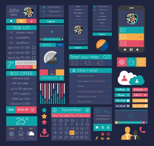Elements of infographics Royalty Free Vector Image