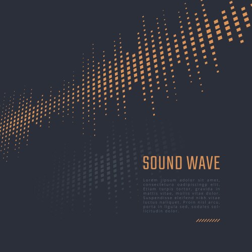 Sound wave on dark background Royalty Free Vector Image